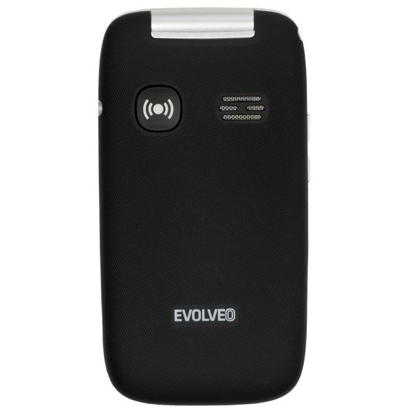 EVOLVEO EasyPhone FS, vyklápací telefón 2.8" pre seniorov s nabíjacím stojanom (čierna farba) 
