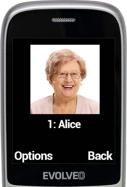 EVOLVEO EasyPhone FS, vyklápací telefón 2.8" pre seniorov s nabíjacím stojanom (čierna farba) 