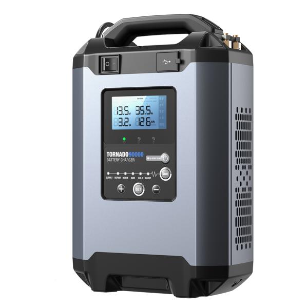 TOPDON Nabíjačka autobatérie Tornado 90000/ Príkon 1600W max/ 20-2800Ah/ Pre 12V a 24V/ 5-90A/ 11-31V 