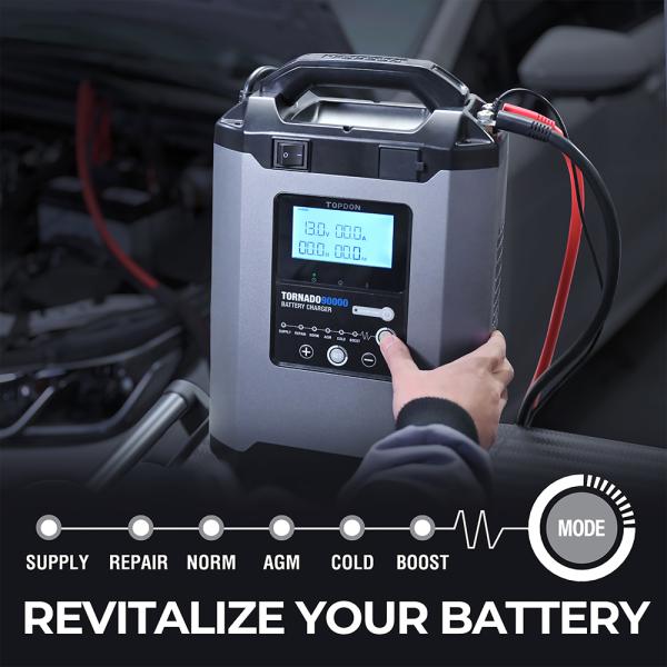 TOPDON Nabíjačka autobatérie Tornado 90000/ Príkon 1600W max/ 20-2800Ah/ Pre 12V a 24V/ 5-90A/ 11-31V 