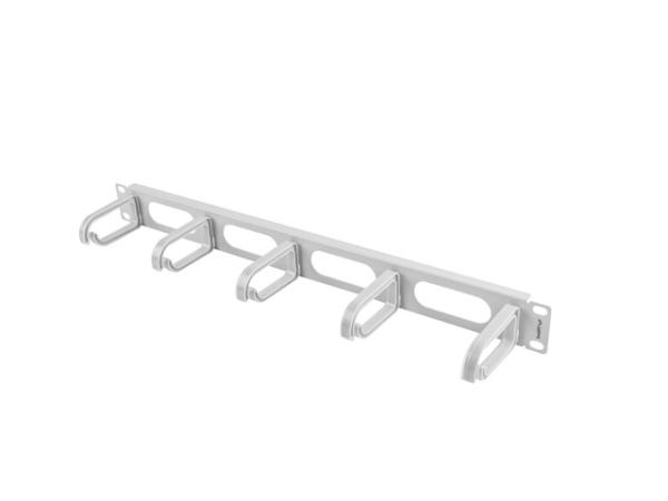 LANBERG 19" PANEL PRO SPRÁVU KÁBLOV 5 KRÚŽKOV - TYP B 1U ŠEDÝ 