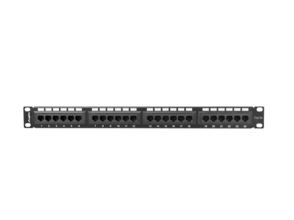 LANBERG PATCH PANEL 24 PORTOV 1U 19" CAT.5E UTP ČIERNY 