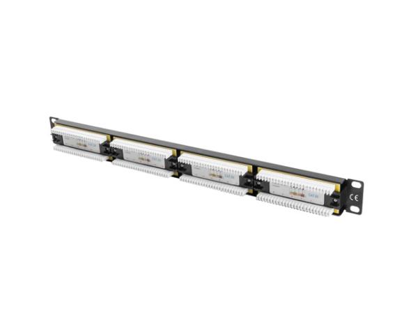 LANBERG PATCH PANEL 24 PORTOV 1U 19" CAT.5E UTP ČIERNY 