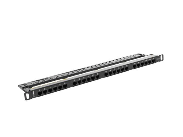 LANBERG PATCH PANEL 24 PORTOV 0, 5U 19" CAT.6 UTP ČIERNY LANBERG 