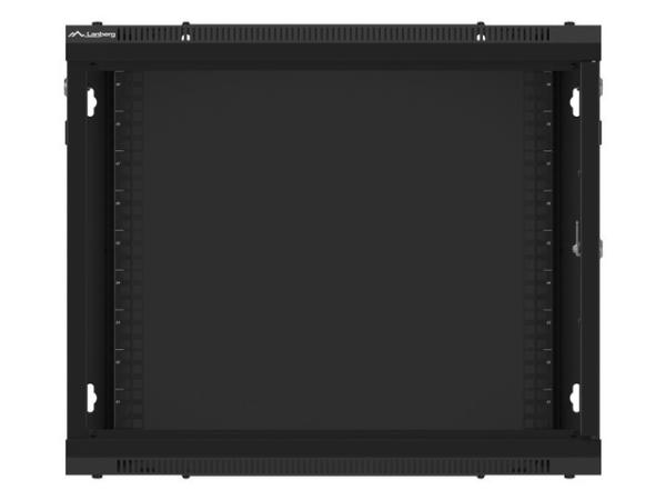 LANBERG RACKOVÁ SKRIŇA 19" PRO MONTÁŽ NA STENU 9U/ 600X600 PRO VLASTNÚ MONTÁŽ S KOVOVÝMI DVERAMI ČIERNA 