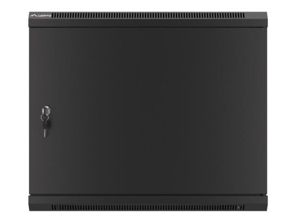 LANBERG RACKOVÁ SKRIŇA 19" PRO MONTÁŽ NA STENU 9U/ 600X600 PRO VLASTNÚ MONTÁŽ S KOVOVÝMI DVERAMI ČIERNA 