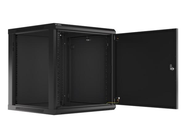 LANBERG RACKOVÁ SKRIŇA 19" NÁSTENNÁ 12U/ 600X600 PRO VLASTNÚ MONTÁŽ S KOVOVÝMI DVERAMI ČIERNA 