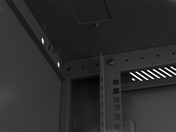 LANBERG RACKOVÁ SKRIŇA 19" NÁSTENNÁ 12U/ 600X600 PRO VLASTNÚ MONTÁŽ S KOVOVÝMI DVERAMI ČIERNA 