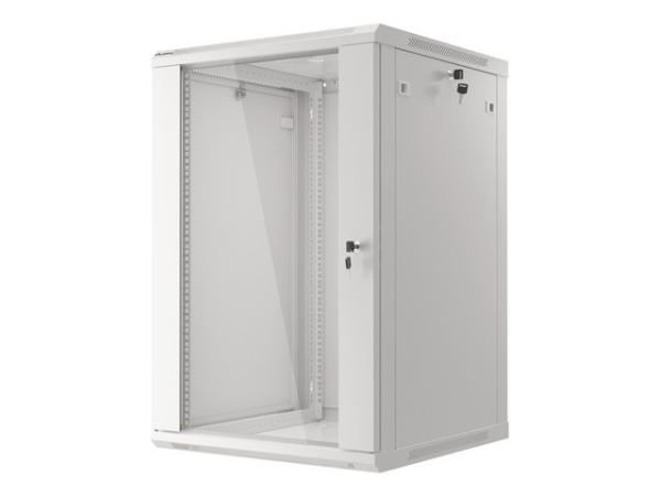 LANBERG 19" RACKOVÁ SKRIŇA PRO MONTÁŽ NA STENU 18U/ 600X600 (FLAT PACK) ŠEDÁ V2 