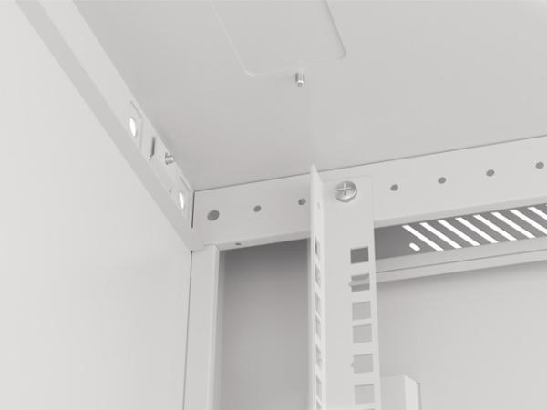LANBERG RACKOVÁ SKRIŇA 19" NÁSTENNÁ 27U/ 600X600 (FLAT PACK) S PRESKLENÝMI DVERAMI ŠEDÁ V2 