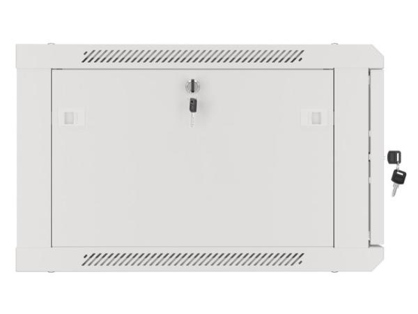 LANBERG 19" RACKOVÁ SKRIŇA PRO MONTÁŽ NA STENU 6U/ 600X600 (FLAT PACK) S PROSKLENÝMI DVERAMI ŠEDÁ V2 