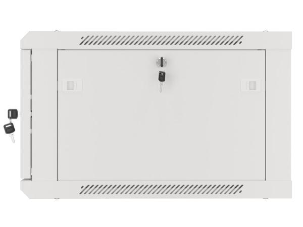 LANBERG 19" RACKOVÁ SKRIŇA PRO MONTÁŽ NA STENU 6U/ 600X600 (FLAT PACK) S PROSKLENÝMI DVERAMI ŠEDÁ V2 