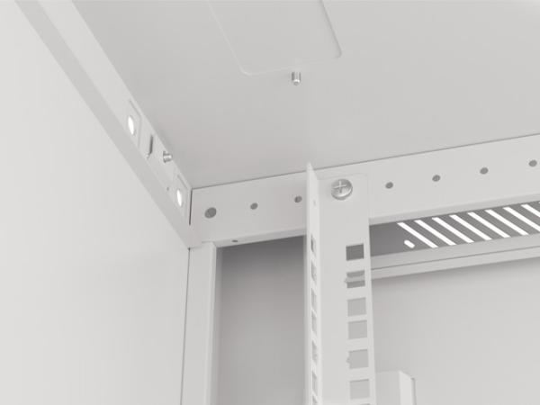 LANBERG 19" RACKOVÁ SKRIŇA PRO MONTÁŽ NA STENU 6U/ 600X600 (FLAT PACK) S PROSKLENÝMI DVERAMI ŠEDÁ V2 