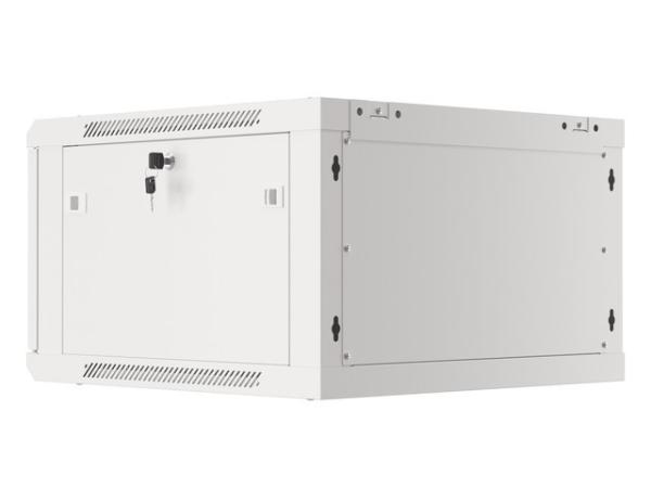 LANBERG 19" RACKOVÁ SKRIŇA PRO MONTÁŽ NA STENU 6U/ 600X600 (FLAT PACK) S PROSKLENÝMI DVERAMI ŠEDÁ V2 