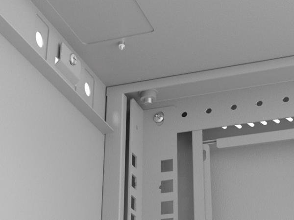 LANBERG 19" RACKOVÁ SKRIŇA PRO MONTÁŽ NA STENU 9U/ 540X350 (FLAT PACK) S PROSKLENÝMI DVERAMI ŠEDÁ 