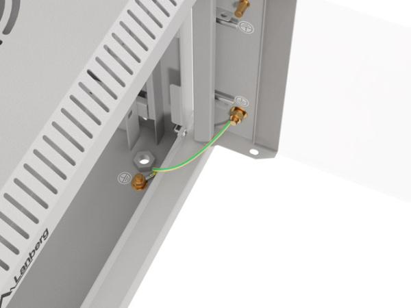 LANBERG RACKOVÁ SKRIŇA 10" NÁSTENNÁ 6U/ 300X300 (FLAT PACK) S PRESKLENÝMI DVERAMI ŠEDÁ 