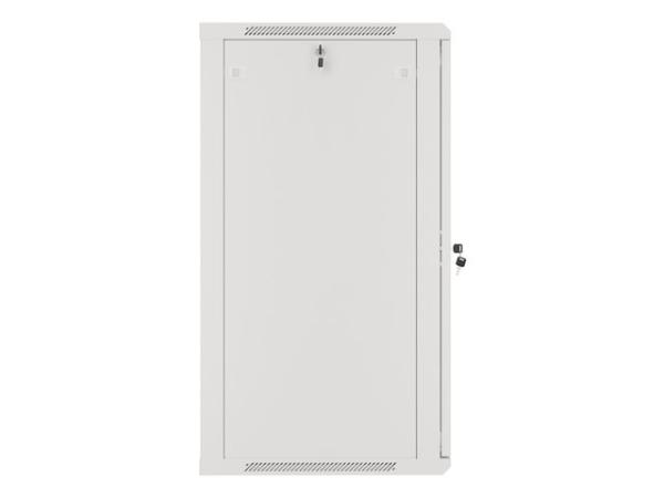 LANBERG 19" RACKOVÁ SKRIŇA PRO MONTÁŽ NA STENU 22U/ 600X600 (FLAT PACK) S PROSKLENÝMI DVERAMI ŠEDÁ V2 