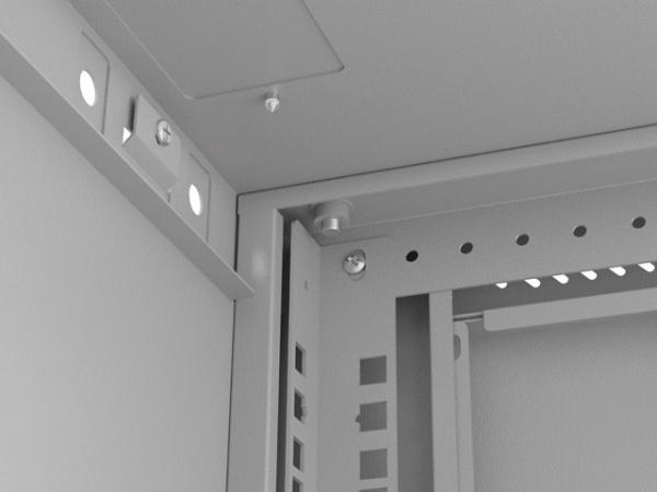 LANBERG 19" RACKOVÁ SKRIŇA PRO MONTÁŽ NA STENU 6U/ 540X350 (FLAT PACK) S PROSKLENÝMI DVERAMI ŠEDÁ 