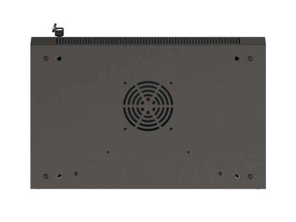 LANBERG 19" RACKOVÁ SKRIŇA PRO MONTÁŽ NA STENU 9U/ 540X350 (FLAT PACK) S PROSKLENÝMI DVERMI ČIERNA 