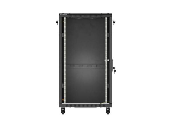 LANBERG INŠTALAČNÝ SKRIŇOVÝ ROZVADEČ 19" 22U 600X600 ČIERNE SKLENENÉ DVERE (PLOCHÉ BALENIE) 