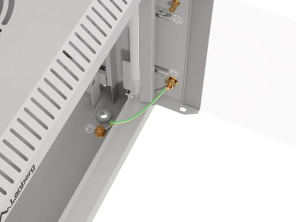 LANBERG RACKOVÁ SKRIŇA 10" NÁSTENNÁ 4U/ 300X300 (FLAT PACK) S PRESKLENÝMI DVERAMI ŠEDÁ 