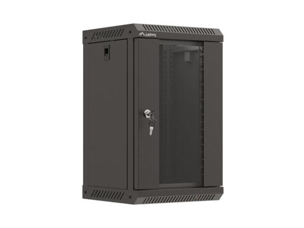 LANBERG RACKOVÁ SKRIŇA 10" NÁSTENNÁ 9U/ 300X300 (FLAT PACK) S PRESKLENÝMI DVERMI ČIERNA 