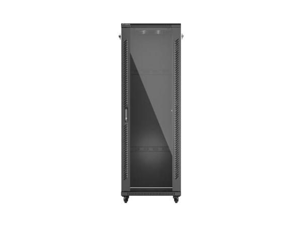 LANBERG 19" VOĽNE STOJÚCA RACKOVÁ SKRIŇA 37U/ 600X600 (FLAT PACK) S PRESKLENÝMI DVERAMI ČIERNA 