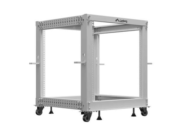 LANBERG OTVORENÝ RACK 19" 12U 600X600-1100 NASTAVITEĽNÝ ŠEDÝ 