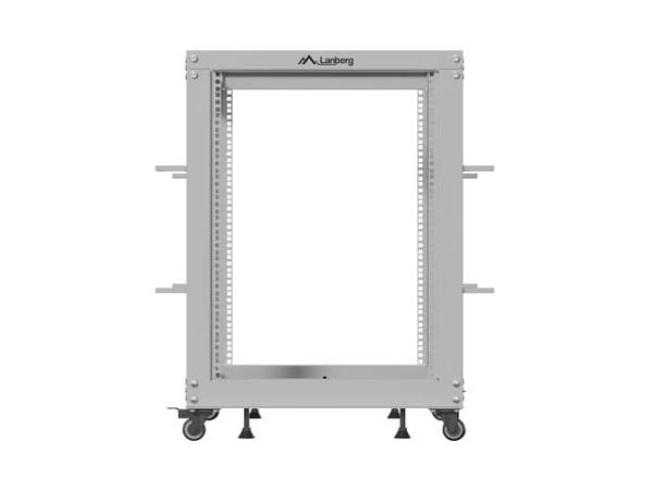LANBERG OTVORENÝ RACK 19" 15U 600X600-1100 NASTAVITEĽNÝ ŠEDÝ 