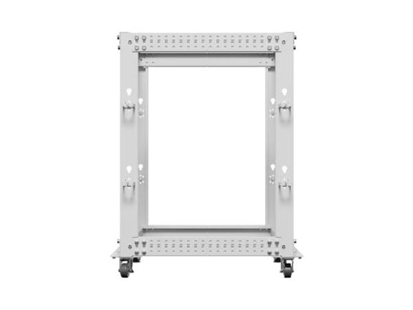 LANBERG OTVORENÝ RACK 19" 15U 600X600-1100 NASTAVITEĽNÝ ŠEDÝ 