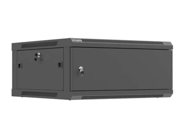 LANBERG NÁSTENNÁ INŠTALAČNÁ SKRIŇA 19" 4U 600X600 ČIERNE KOVOVÉ DVERE (PLOCHÉ BALENIE) 