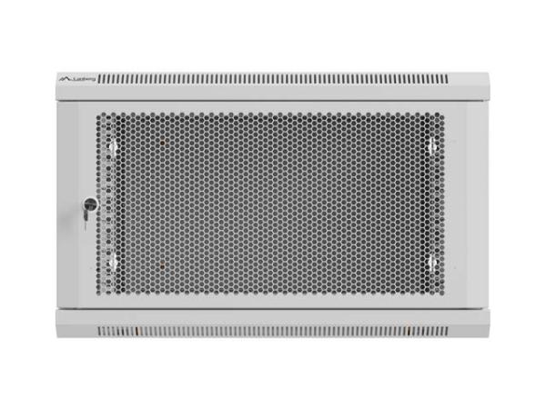 LANBERG NÁSTENNÁ INŠTALAČNÁ SKRIŇA 19" 6U 600X600 ŠEDÉ PERFOROVANÉ DVERE (PLOCHÉ BALENIE) 