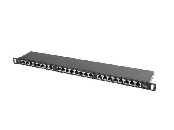LANBERG PATCH PANEL 24 PORTOV 0, 5U 19" CAT.6 FTP TIENE ČIERNY 