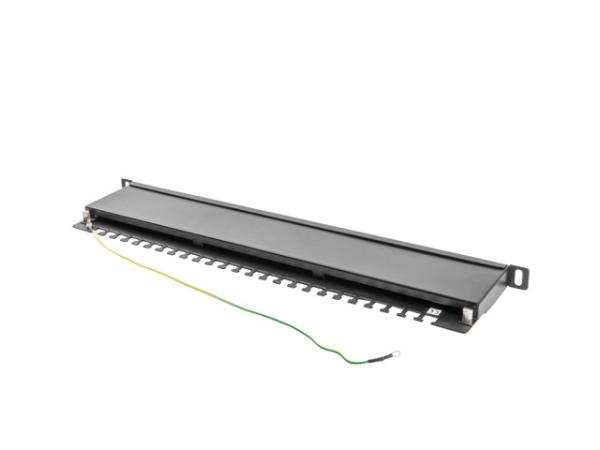 LANBERG PATCH PANEL 24 PORTOV 0, 5U 19" CAT.6 FTP TIENE ČIERNY 