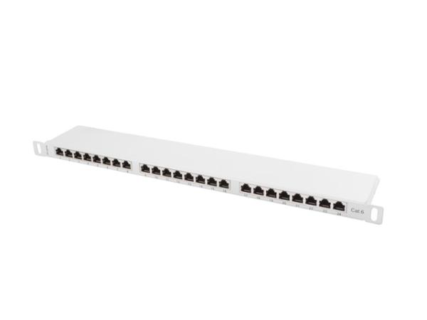 LANBERG PATCH PANEL 24 PORTOV 0, 5U 19" CAT.6 FTP TIENENÝ ŠEDÝ 