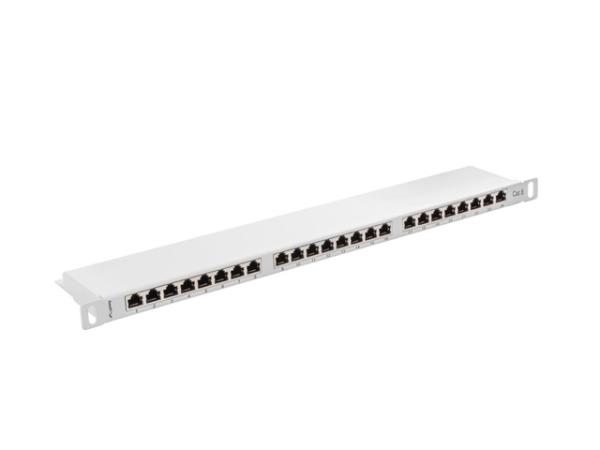 LANBERG PATCH PANEL 24 PORTOV 0, 5U 19" CAT.6 FTP TIENENÝ ŠEDÝ 