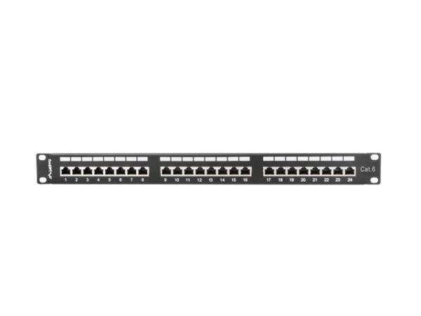 LANBERG PATCH PANEL 24 PORTOV 1U 19" CAT.6 FTP TIENE ČIERNY 