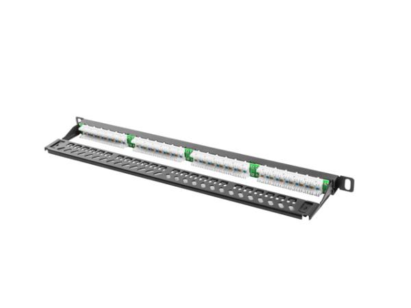 LANBERG PATCH PANEL 24 PORTOV 0, 5U 19" CAT.6 UTP ČIERNY LANBERG 