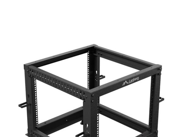 LANBERG OTVORENÝ RACK 9U 19" 600X600-1100 NASTAVITEĽNÝ ČIERNY 