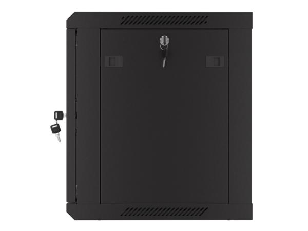 LANBERG 19" RACKOVÁ SKRIŇA PRO MONTÁŽ NA STENU 9U/ 600X450 S PERFOROVANÝMI DVERMI ČIERNA 