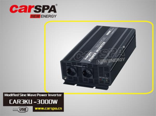 Menič napätia Carspa CAR3KU-24 24V/ 230V+USB 3000W, modifikovaná sínus
