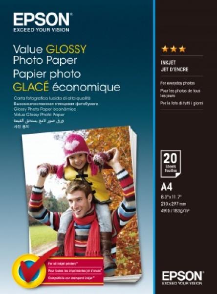 EPSON Value Glossy Photo Paper A4 20 listov