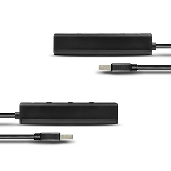 AXAGON HUE-S2BL, 4x USB 3.0 CHARGING hub, micro USB napr. konektor, kábel USB-A 1.2m 