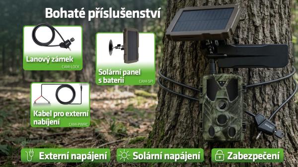 EVOLVEO StrongVision LTE POWER, fotopasca & bezp. kamera, 4G LTE, cloud/ e-mail, 3x21700 batéria 