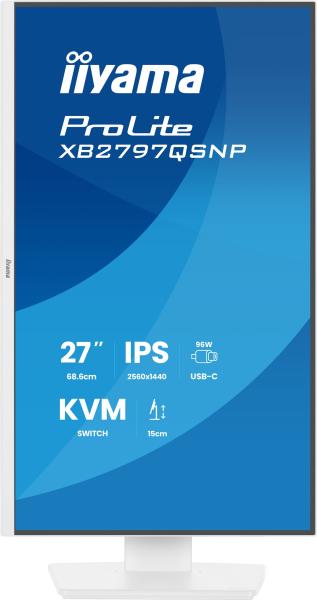iiyama ProLite/ XB2797QSNP-W1/ 27"/ IPS/ QHD/ 75Hz/ 1ms/ Biela/ 5R 