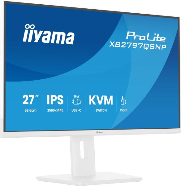 iiyama ProLite/ XB2797QSNP-W1/ 27"/ IPS/ QHD/ 75Hz/ 1ms/ Biela/ 5R 