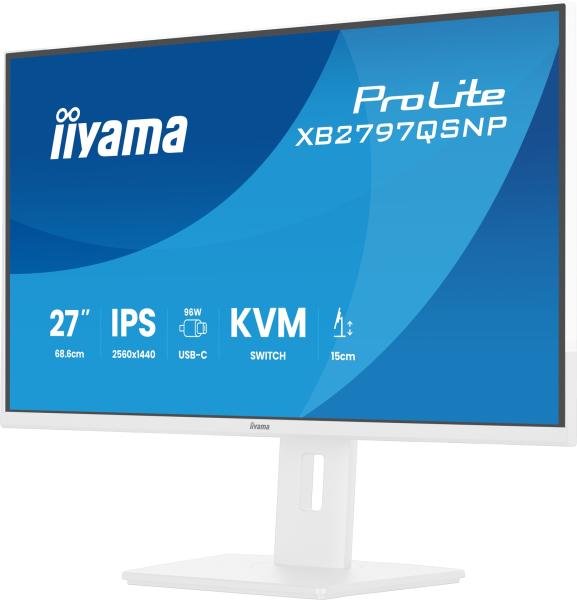 iiyama ProLite/ XB2797QSNP-W1/ 27"/ IPS/ QHD/ 75Hz/ 1ms/ Biela/ 5R 