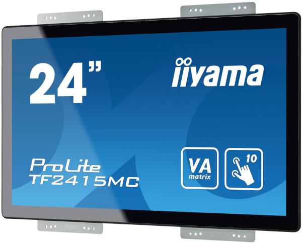 24" iiyama TF2415MC-B2: VA, FullHD, capacitive, 10P, 350cd/ m2, VGA, DP, HDMI, čierny 