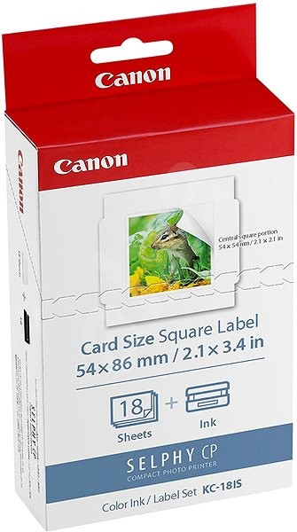 Canon KC18IS papier 86x54mm 18ks pre termosublimačnú tlačiareň