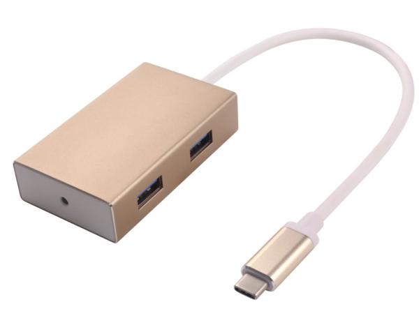 PremiumCord USB3.1 húb 4x USB3.0 hliníkové púzdro